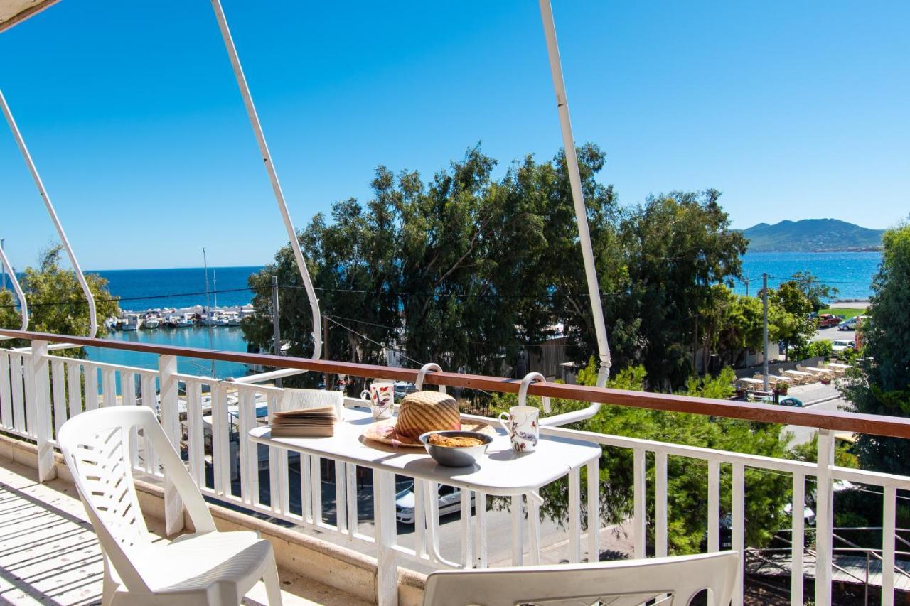 Lavish & Spacious Apt With Stunning Seaview, 10 Min Ath Airport Artemida  Zewnętrze zdjęcie
